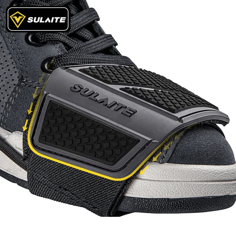 SULAITE Motorcycle Shift Pad Gear Shoe Cover Durable Lightweight Boot Protector Adjustable for Riding Moto Accessaries