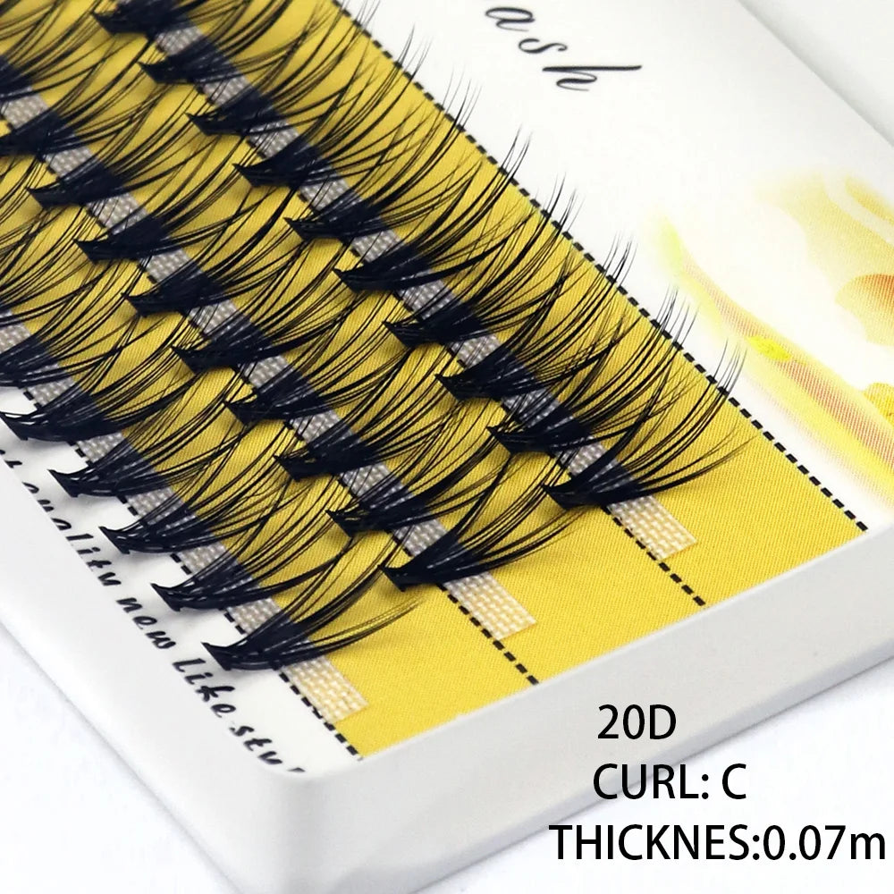 20D/30D Mink Eyelashes Cluster 1 Box/60 Bundles Russia Natural Lashes 3D Individual Eyelash Extension Lashes Makeup Wholesale