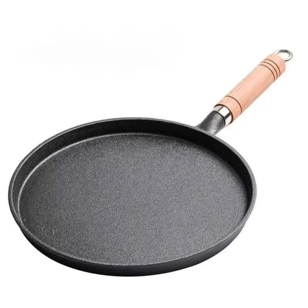 1Pcs Cast Iron Frying Pan Uncoated Non-stick Egg Pancake Pan Crepe Maker Steak Frying Pot Gas Induction Cooker Kitchen Cookware