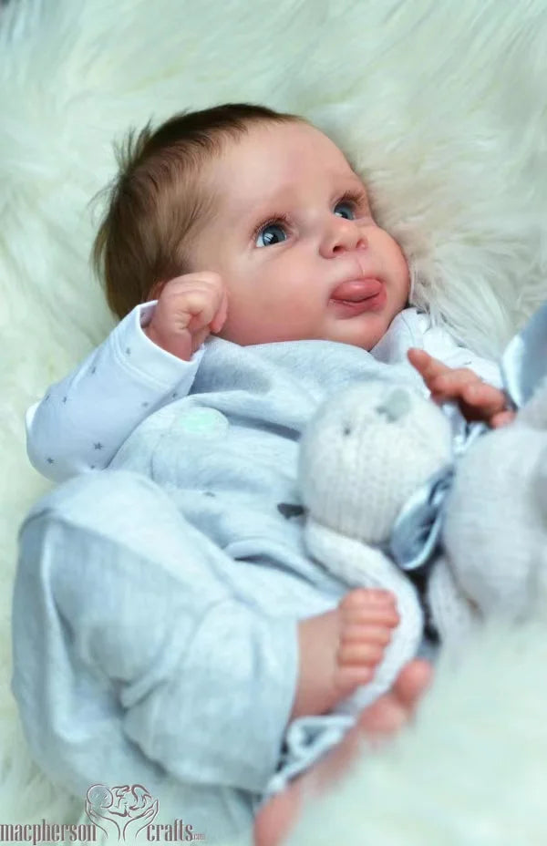 [With Boy Belly ] 20.5inch Reborn Baby Blank Kit Sebby By Cassie Brace Soft Touch without COA