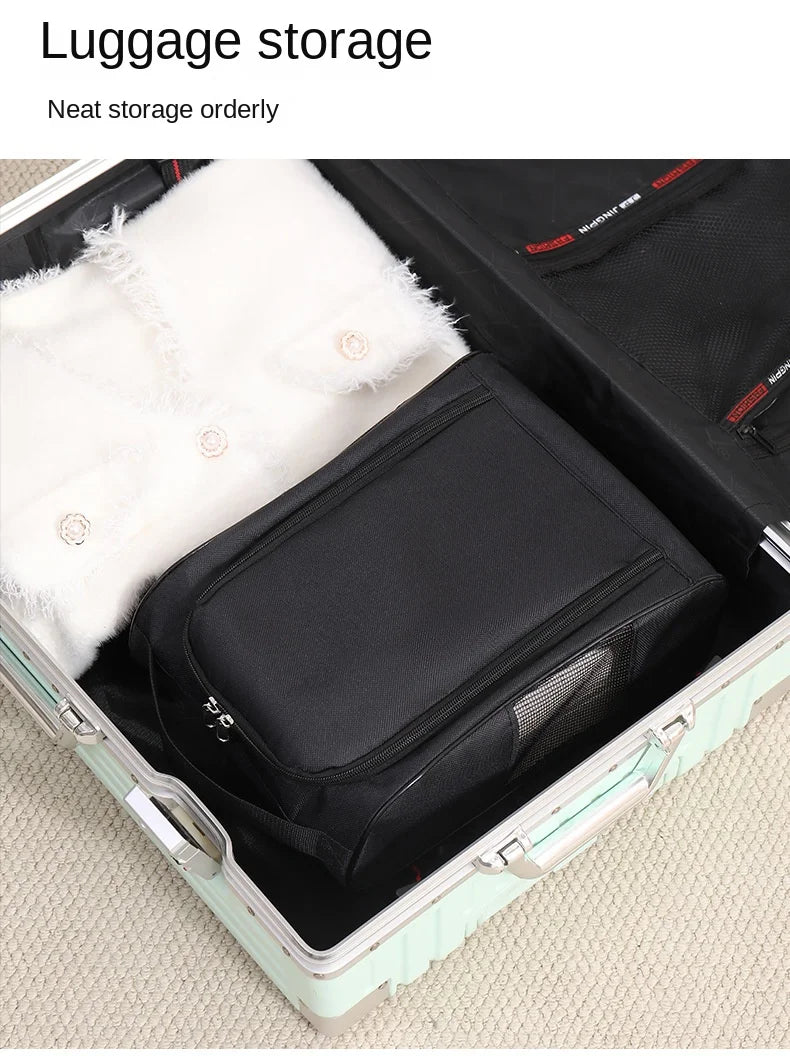Portable Golf Shoe Bag Oxford Cloth Shoe Carrier Bags Breathable Lightweight Golf Handbag Dustproof Football Tennis Shoe Bag
