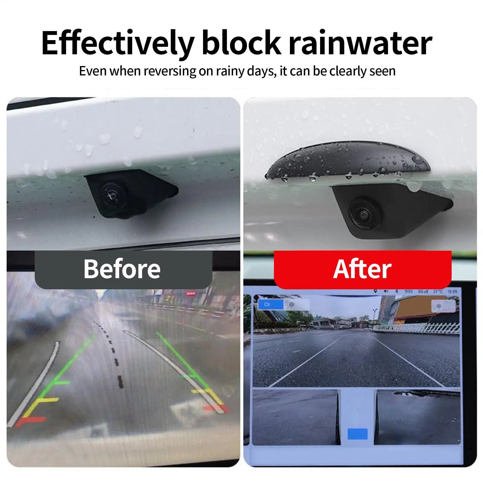 New Car Reverse Camera Silicone Rain Shade Cover Auto Rear Camera Rain Shield Cover Car Accessories Car Rear View Camera Shield