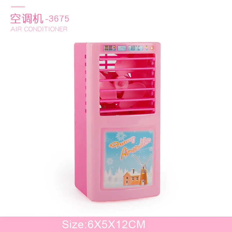 Kids Kitchen Play Simulation Home Appliances Toys Pretend Play Refrigerator Microwave Coffee Maker Kettle Hair Dryer for Childs