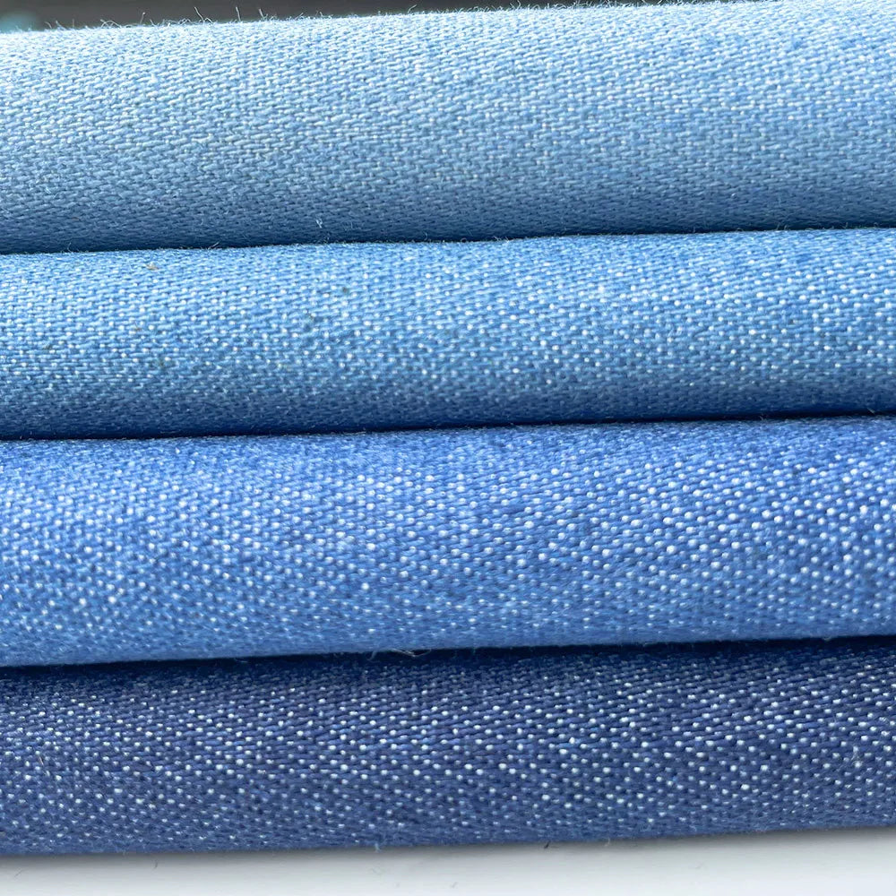 90x145cm Thin Denim Pure Cotton Fabric Solid Blue Handmade Needlework Material for Man Women Jacket Clothes Couture Accessories