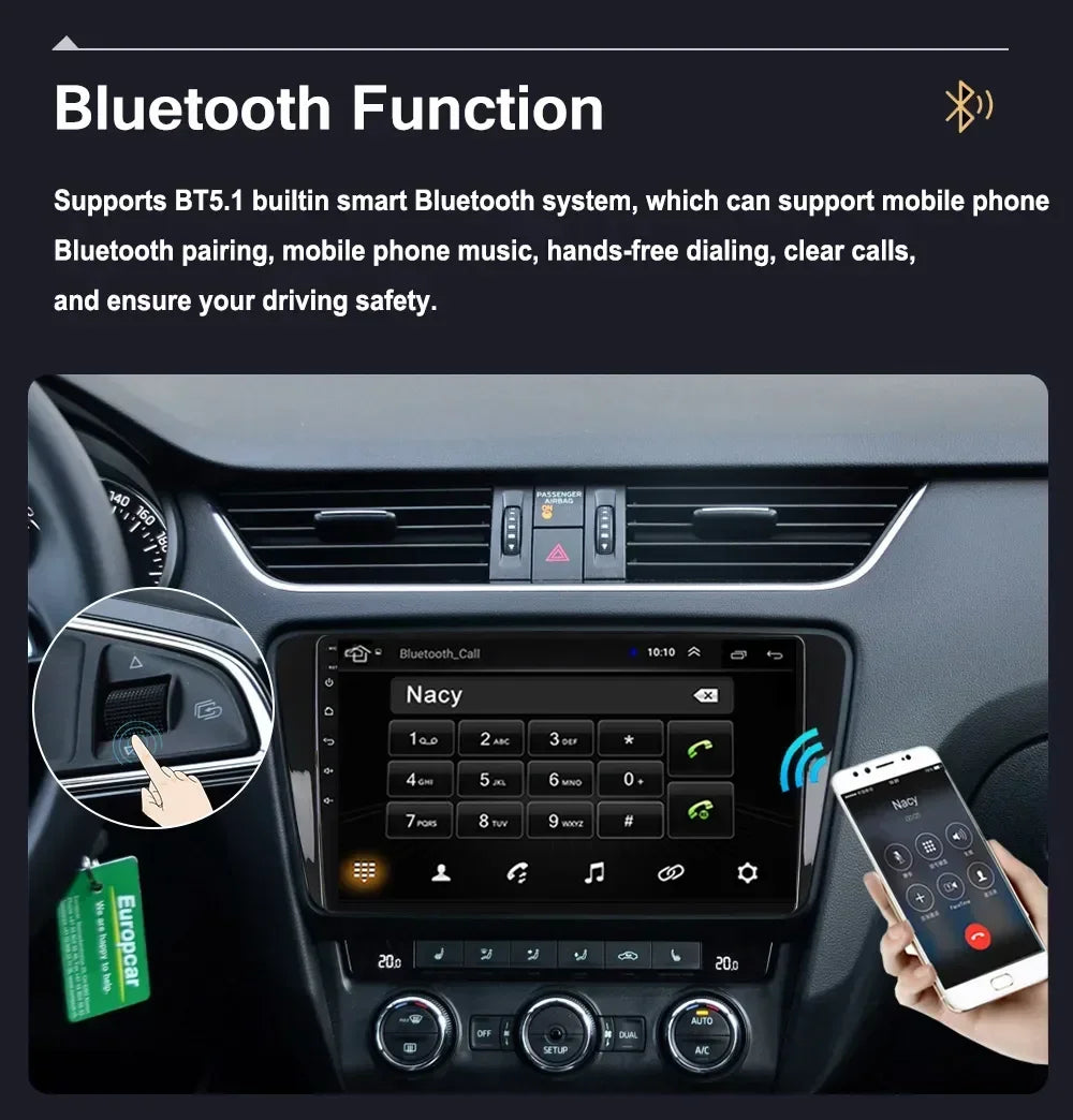 Car Radio Multimedia Player For Toyota Corolla Verso 2004-2009 2 Din 4G Carplay Wifi Navigation GPS Android Autoradio Head Unit