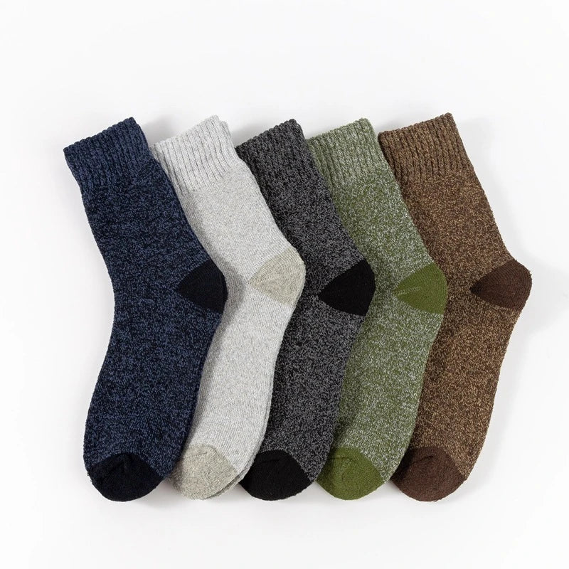 Winter Warm Thick Towel Bottom Man Socks Wool Male Slipper Merino Against Cold Snow Mid-Calf For Men And Women Thermal Thickened