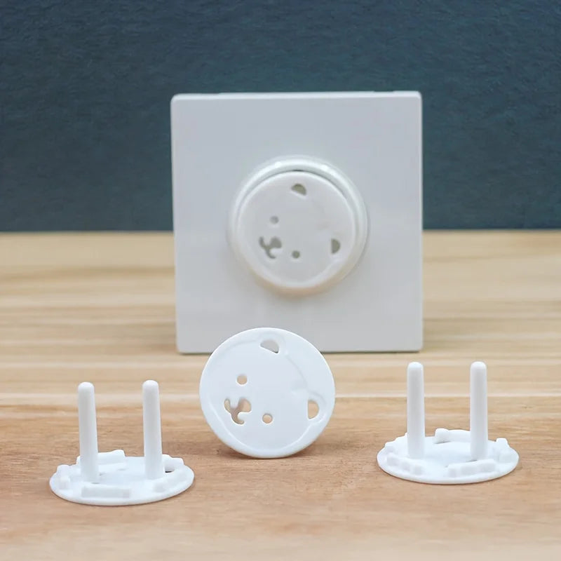 20-Pack European Standard Bear-Shaped Safety Socket Covers Korean Style Child Anti-Electric Shock Home Security Plug Protectors