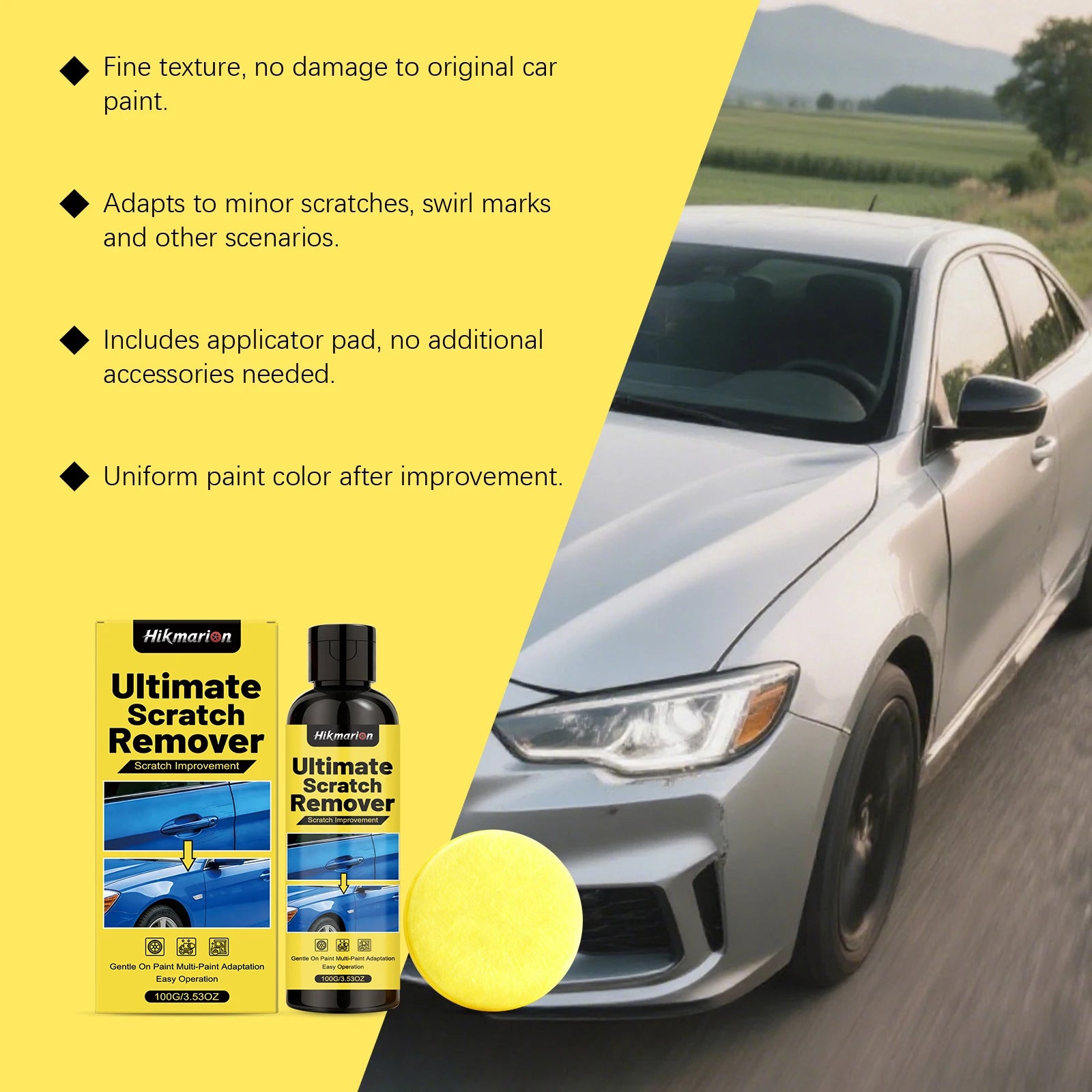 Car Scratch Repair Kit Polishing and Restoration Set for Light Scratches, Swirl Marks Scratch Remover Auto Body Maintenance
