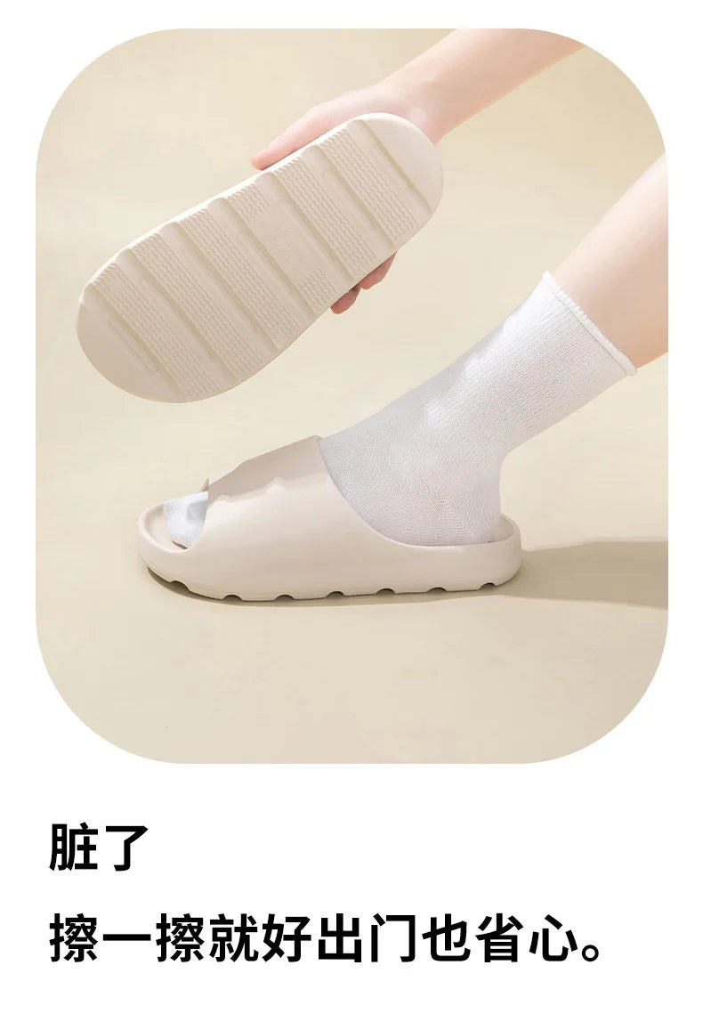 2025 New Arrival Men's Trendy Outdoor Slippers with EVA Tread Feel Anti Slip and Wear-resistant Slippers Indoor Home