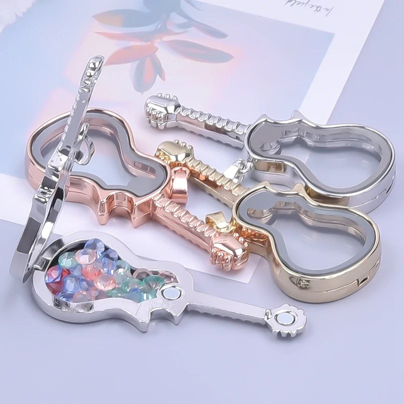 1Pc Punk Heart Round Memory Reliquary Photo Medaillon Pendant Glass Geometric Cremation Ashes Floating Locket кулон Jewelry