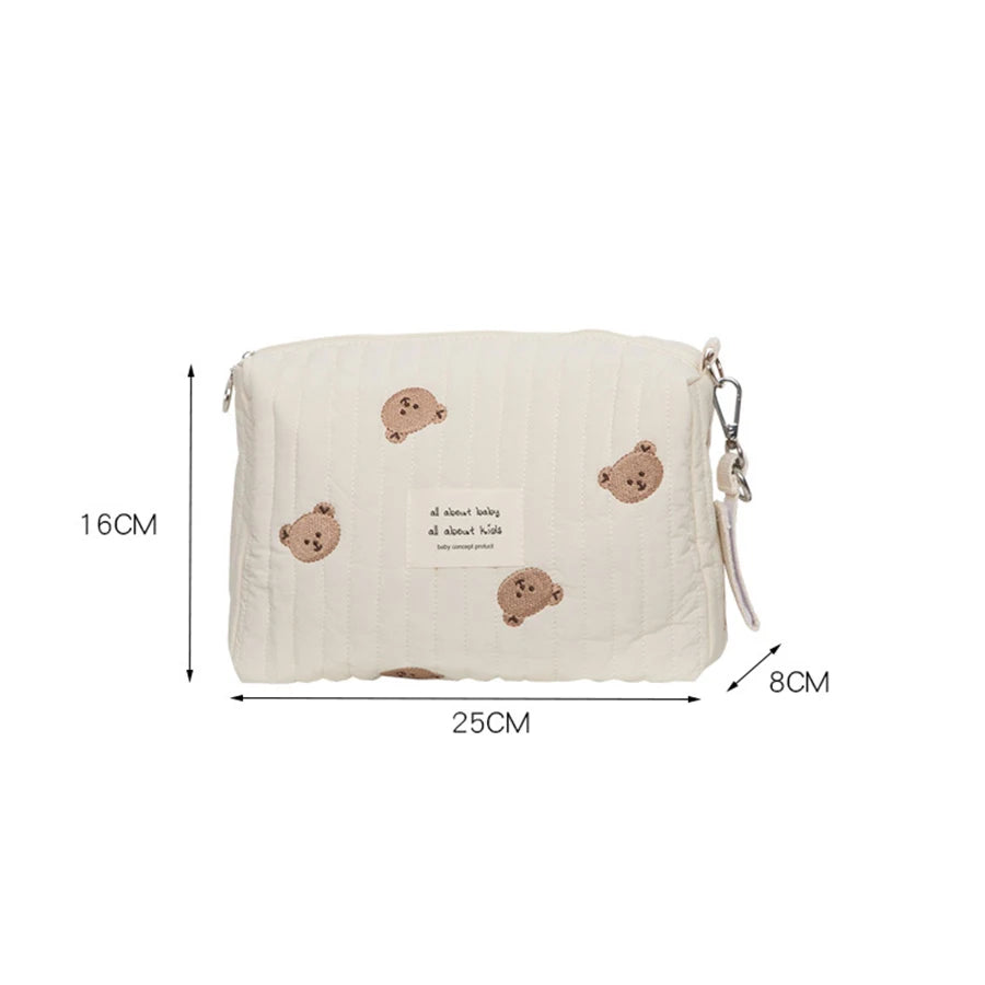 Fashion Printed Embroidery Diaper Bag, Multifunctional Baby Nappy Changing Tote, Large Capacity Stroller Organizer, Travel Mummy