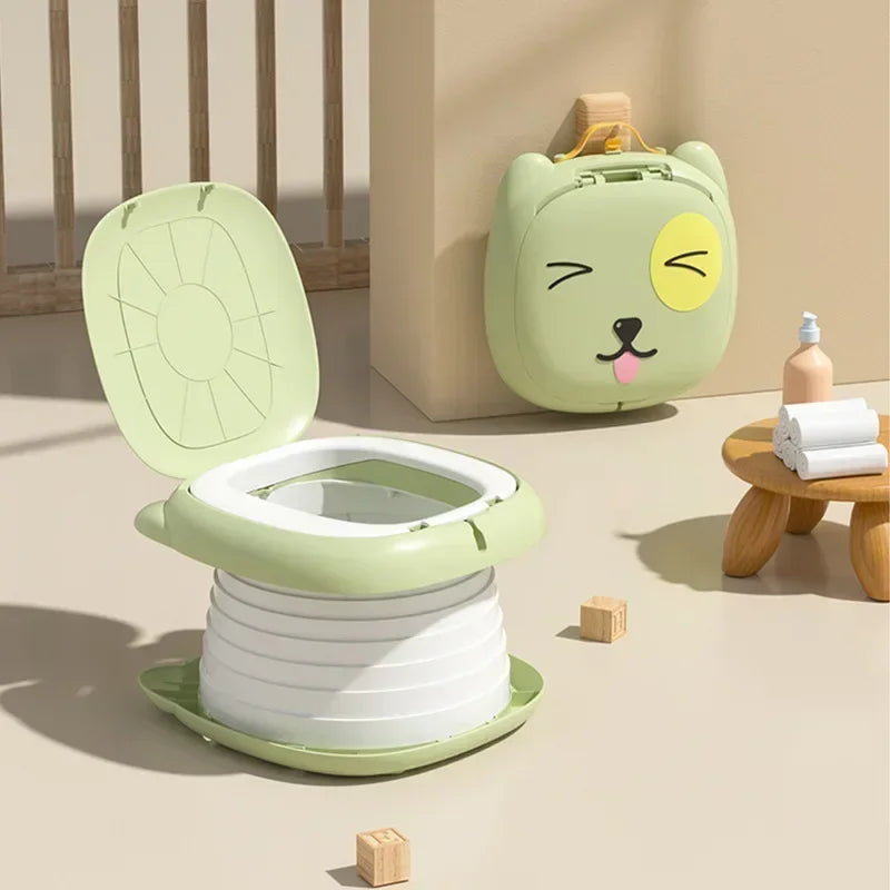 Portable Kid Boy Girl WC Toilet Seat Pot Kids Folding Toilet Baby Travel Toilet Children's Potty Car Sealed Anti-odor Urinal