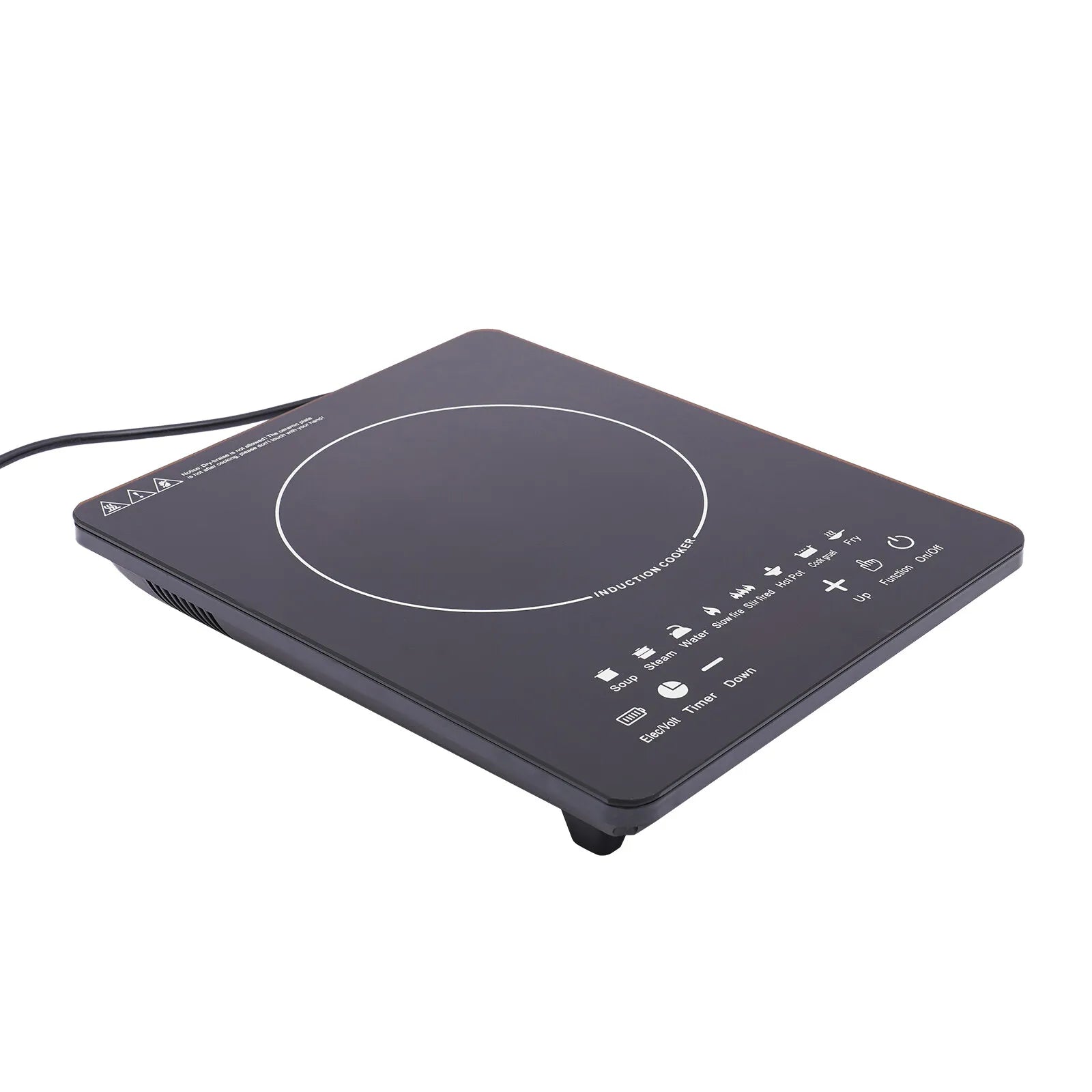 110V 750W Electric Induction Cooktop 8 Power Levels Touch Control Burner 180min Timer Portable Stove for Home RV