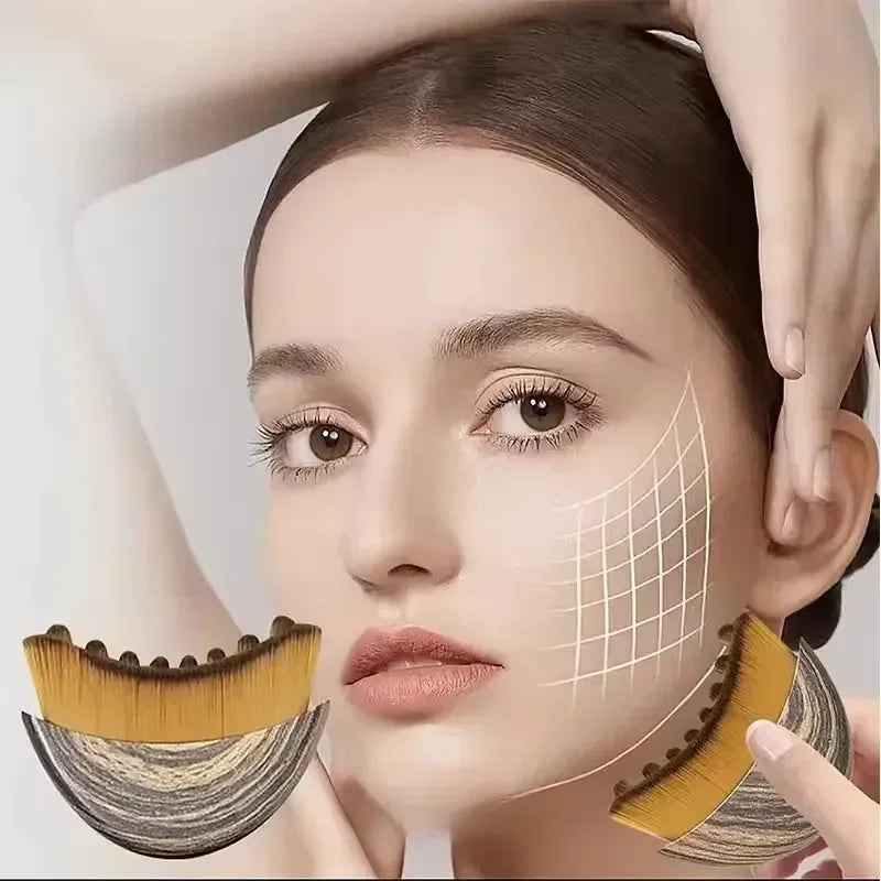 Ergonomic Lymphatic Face Massager Brush for Facial Contour Sculpting Drainage Tool Skin Care & Relaxing Massage