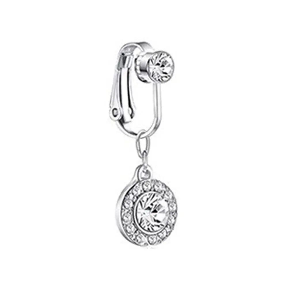 Faux Fake Belly Butterfly Fake Belly Piercing Heart Clip On Umbilical Navel Fake Pircing Moon Star Leaves Cartilage Earring Clip
