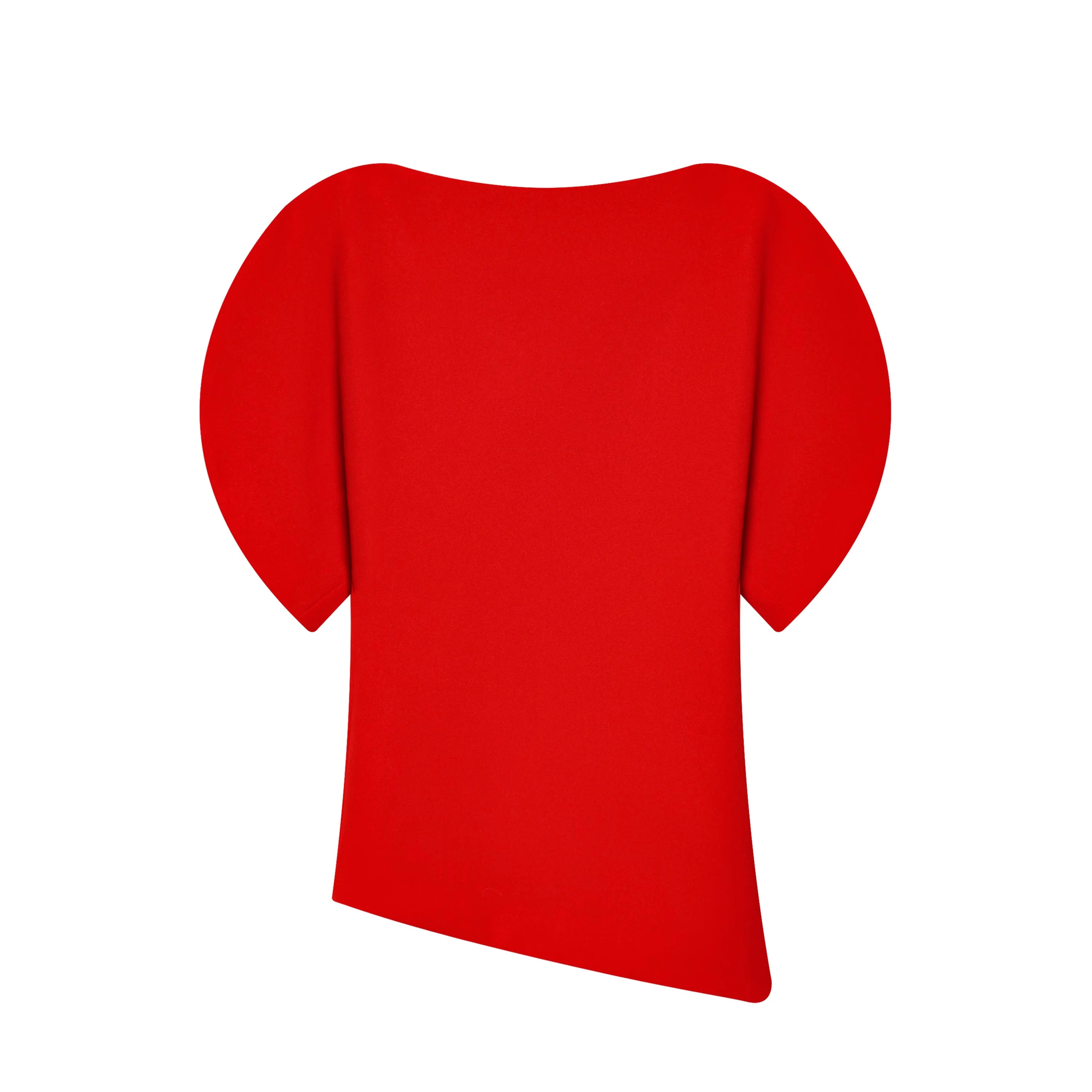 HH Women Elegant Solid Puff Sleeve Blouse Asymmetrical Hem O Neck T-Shirts 2026 Spring Fashion Female Streetwear Y2K Tops