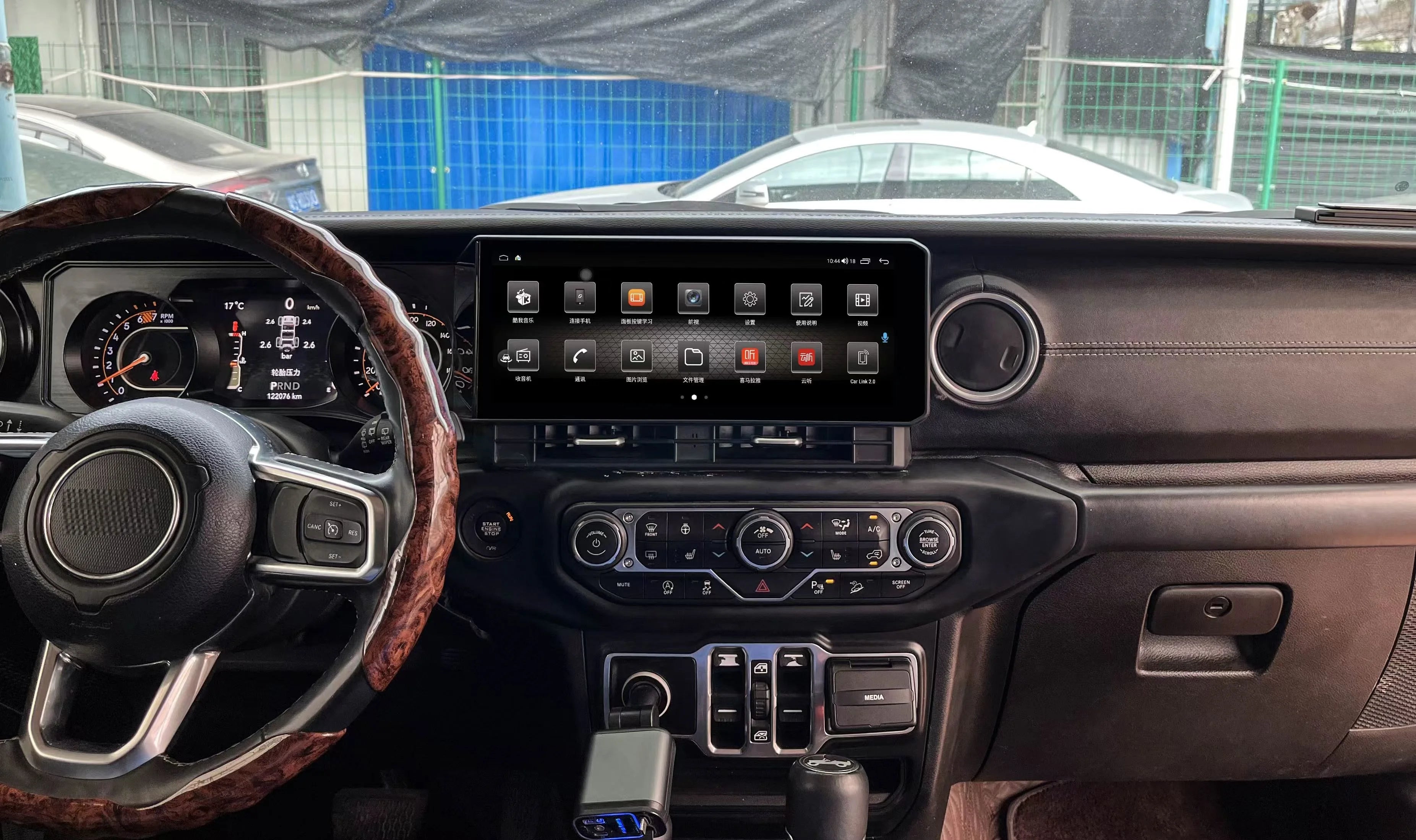12.3" Android 14 CarPlay Auto Car Radio For Jeep Wrangler 2018-2022 Touch Screen Multimedia Stereo Player GPS Navi dsp Head Unit