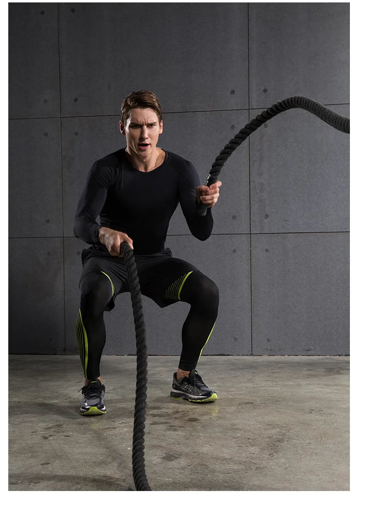 Compression Running Top Men Long Sleeve Shirt For Male Gym Clothing Quick Dry Sportswear Fitness Tee Training Workout Muscle Top