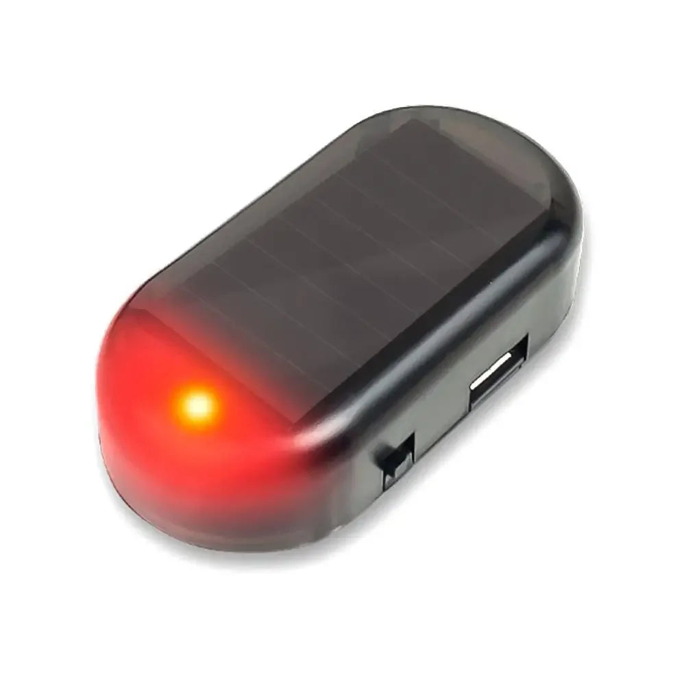 1Pcs Solar Powered LED Fake Car Alarm Simulated Dummy Security Light Wireless Flashing Anti-Theft Warning Caution Lamp for Auto