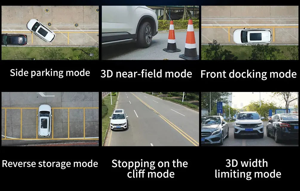 4 Way Dash Camera with Night Vision, 360°Surround View Parking Monitor, 1080P HD All Around View Driving Recorder ，Car DVR Syste