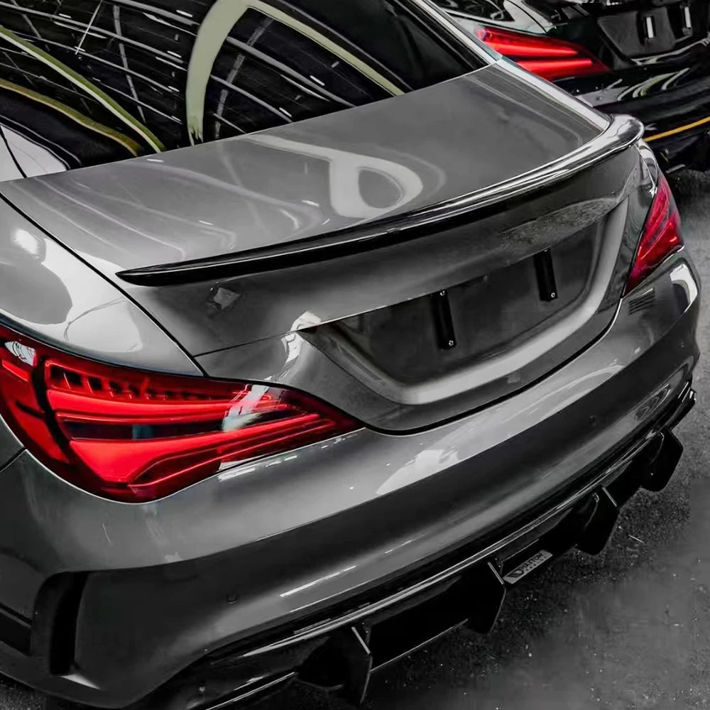 Car ABS Universal 1.2M BlackSpoiler Carbon Fiber Accessory Car Spoiler Soft Car Rear Roof Trunk Spoiler Stickers Trim Trunk Wing