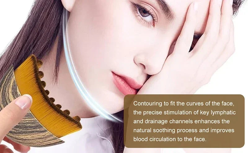 Ergonomic Lymphatic Face Massager Brush for Facial Contour Sculpting Drainage Tool Skin Care & Relaxing Massage