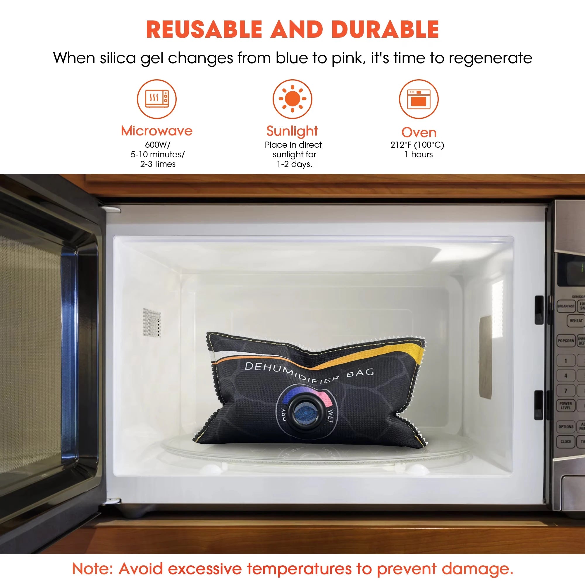 Reusable Silicone Dehumidifier Bag Car Air Freshener Interior Wardrobe Room Home Moisture Absorber Dampness Preventer Drying Bag