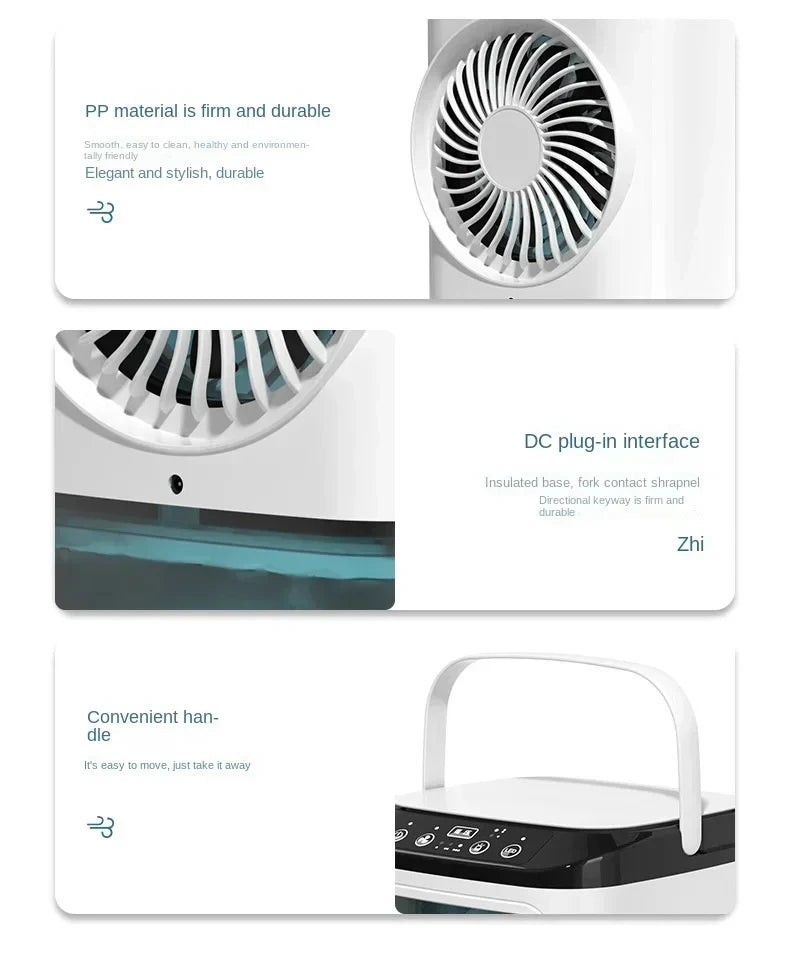 HOMEFISH Small Home-use Quiet Desktop Humidifier Cold Fan Spray Refrigeration Portable USB Electric Fan