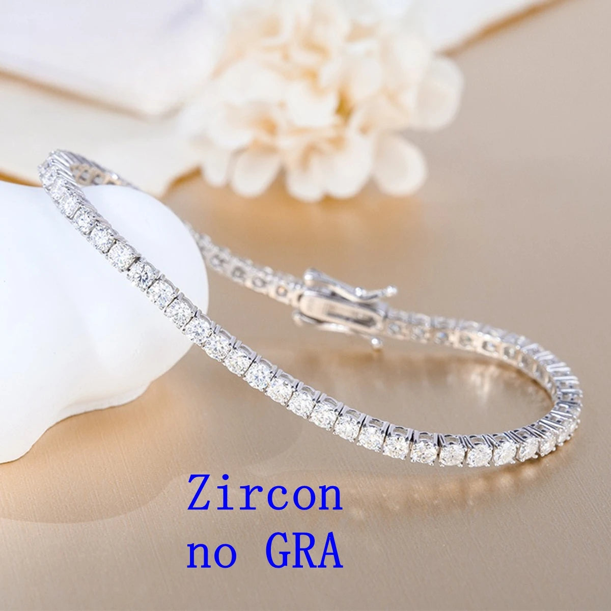 Fashion Simple 3-6.5mm D VVS1 Moissanite Tennis 925 Sterling Silver Single Row Classics with GRA Bracelet for Women Man Jewelry