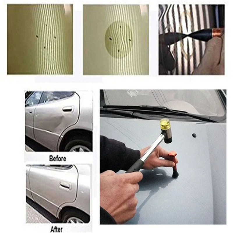 Car Dent Hammer Repair Dings Paintless Dent Repair Tap Down Pen Hail Dent Removal Tool Kit Car Body Flattening Pen