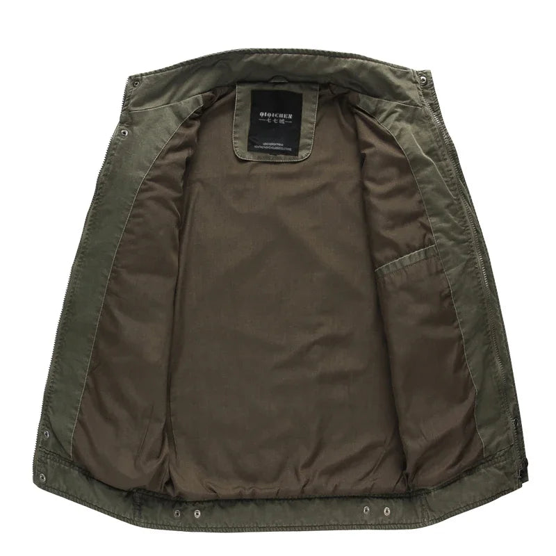 New 2025 Casual Army Military Jacket Men Plus Size M-6XL Jaqueta masculina  Spring & Autumn Cargo Mens Jackets Coat