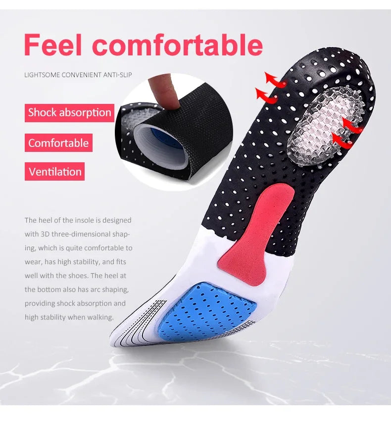 Shock-absorbing sports insole men and women arch support Orthopedic insoles Breathable comfortable running Shoe Pads 2Pcs/4Pcs