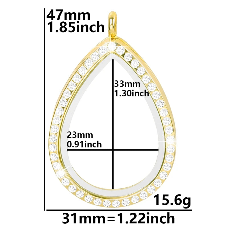 1Pc Punk Heart Round Memory Reliquary Photo Medaillon Pendant Glass Geometric Cremation Ashes Floating Locket кулон Jewelry