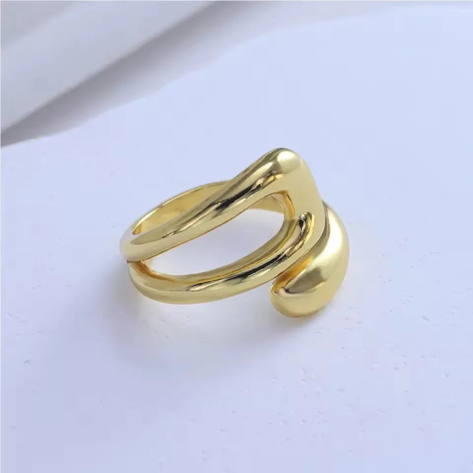 925 Sterling Silver Metal Flower Shell Geometric Rings For Women French Retro Romantic Open Thai