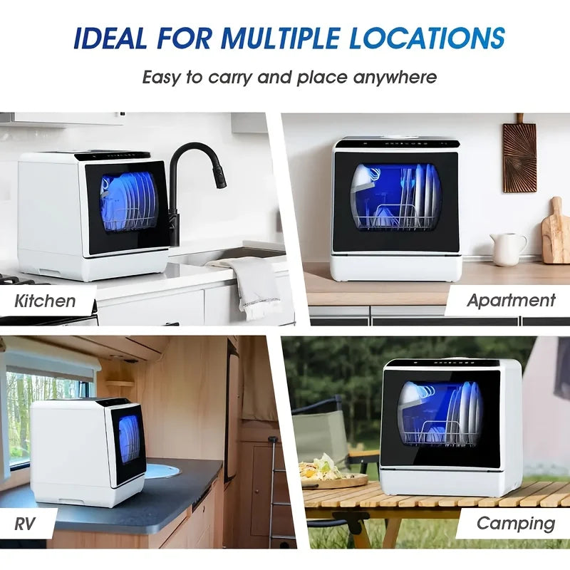 Small Dishwasher Fully Integrated Countertop Table Top Smart Portable Dishwahser Kitchen Mini Dishwasher Machine for Home DS01