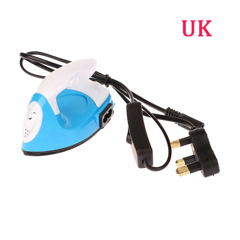1PC EU/US/UK Plug Mini Craft Iron Electric Iron Portable Handy Heat Press Diy Small Iron For Ironing Clothes Laundry Appliances