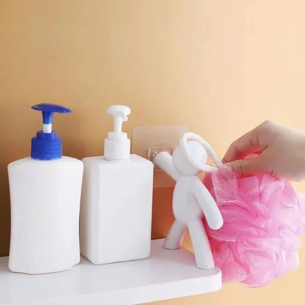 2025 Self-adhesive Bathroom Shampoo Storage Racks Plastic Shelf Storage Organization Shelves Support Holder