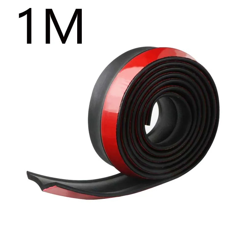 Car Front Bumper Lip Splitter Spoiler Rubber Skirt Protector Body Trim Bumper Lip Strip Car Side Skirt