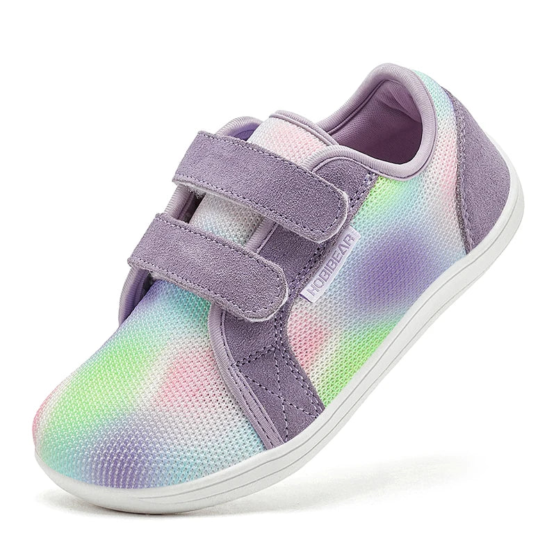 HOBIBEAR Boys Girls Barefoot Shoes Hook Loop Wide Toe Sneakers Mesh Lightweight Breathable Shoes(Toddler/Little/Big Kid)