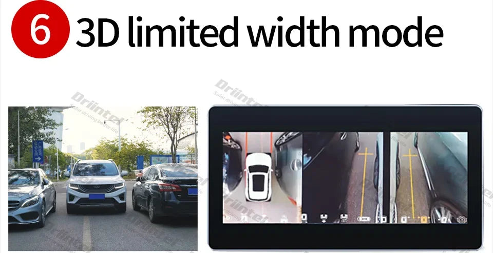 4 Way Dash Camera with Night Vision, 360°Surround View Parking Monitor, 1080P HD All Around View Driving Recorder ，Car DVR Syste