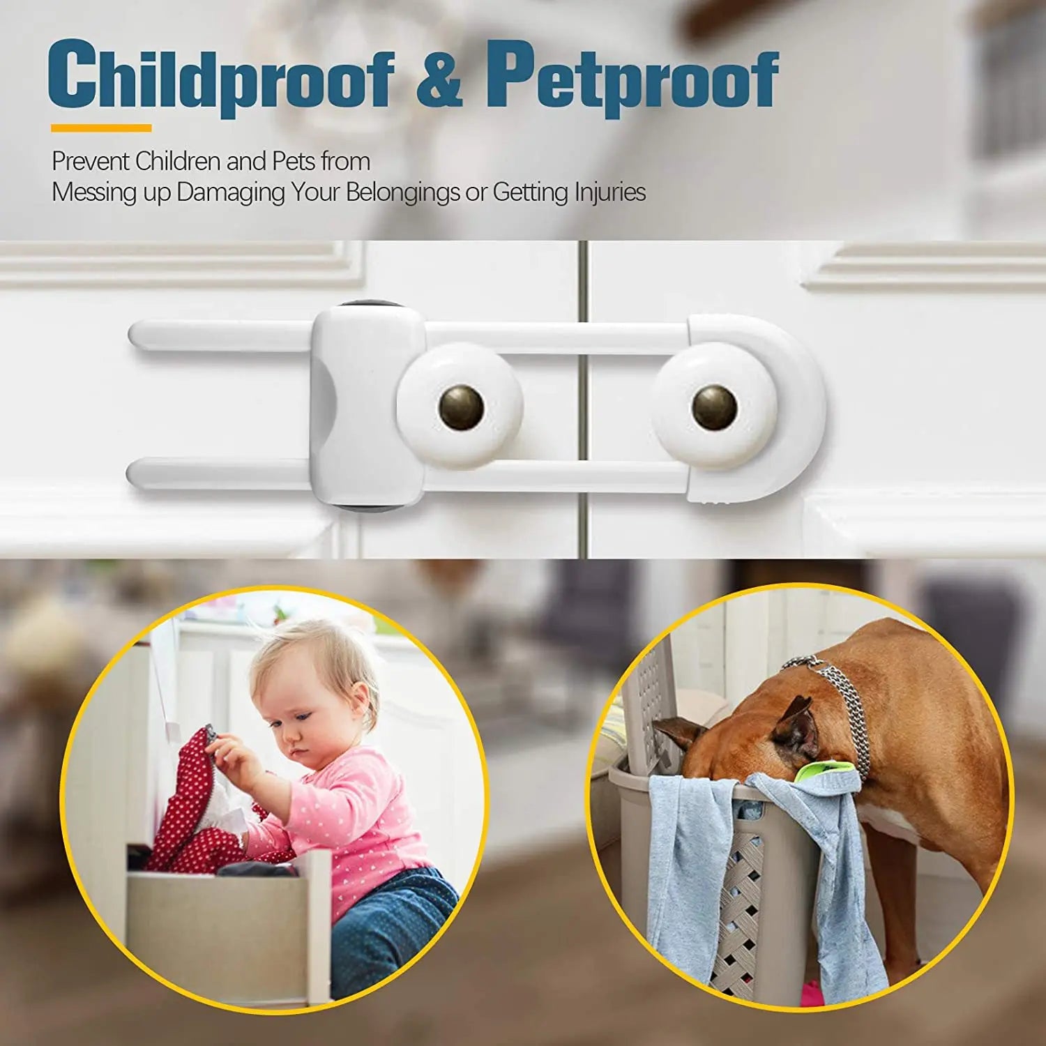 U-Shaped Proofing Drawers Safety Child Locks Adjustable