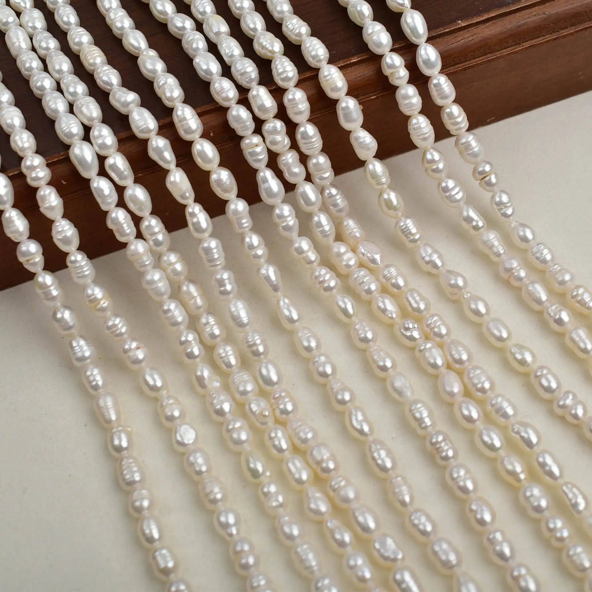 SG Rice A Quality Natural Freshwater Pearls 5-6Mm Loose Spacer Beads For Jewelry Making Supplies DIY Women Necklace Bracelet