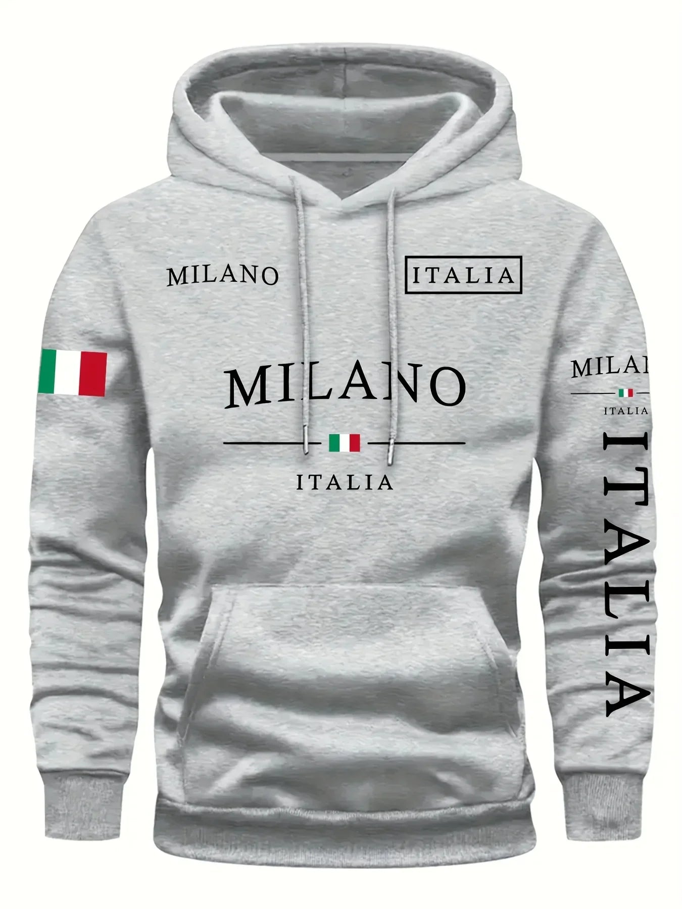 ITALIA MILANO Men Women Hoodie Outdoor Street Casual Sports Vacation Trend Spring Autumn Winter Couple Sweatshirt Top Clothing