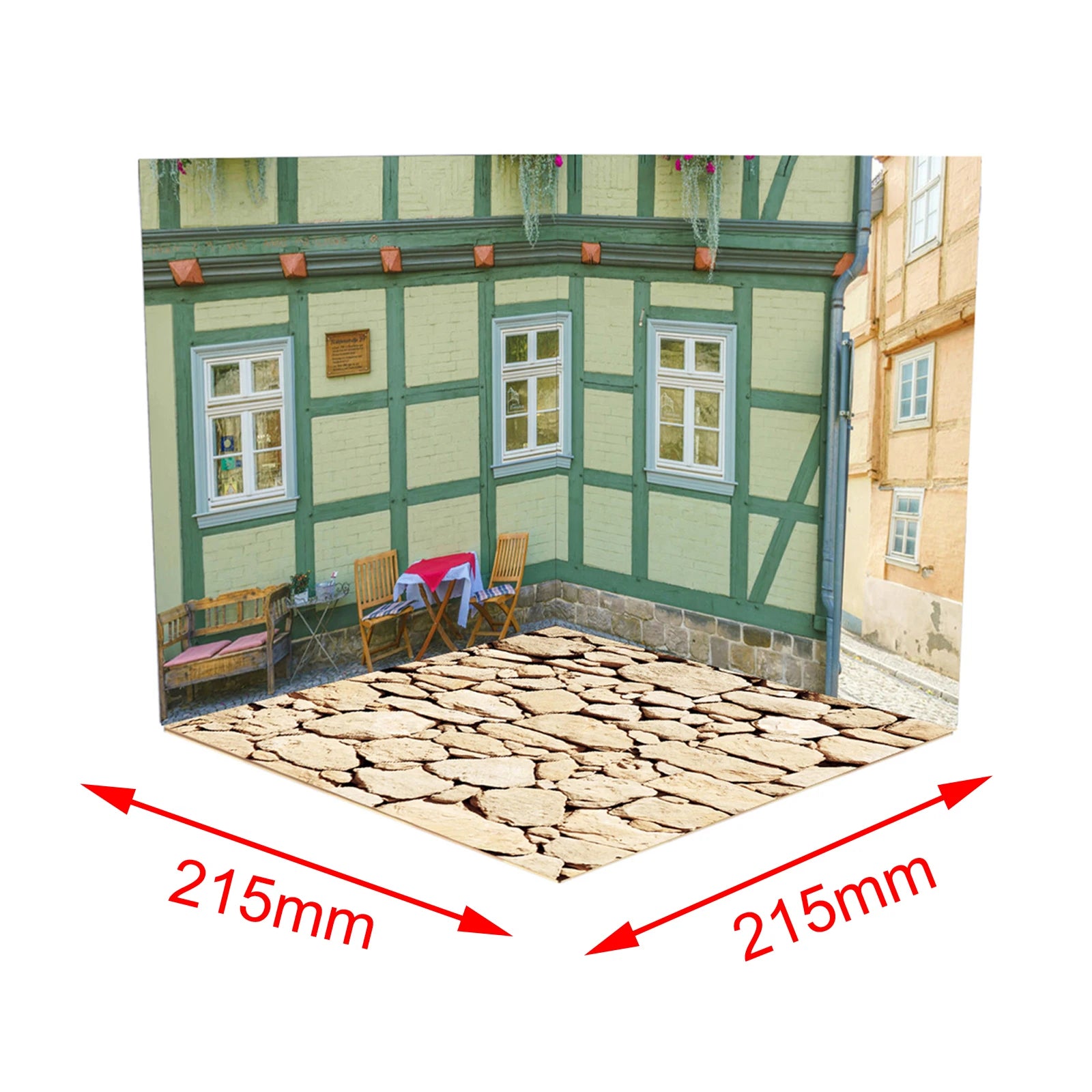 1:12 Backdrop Organizer Showcase Diorama Background Scene Display Layout for Action Figures Dolls Vehicle Scene Toy