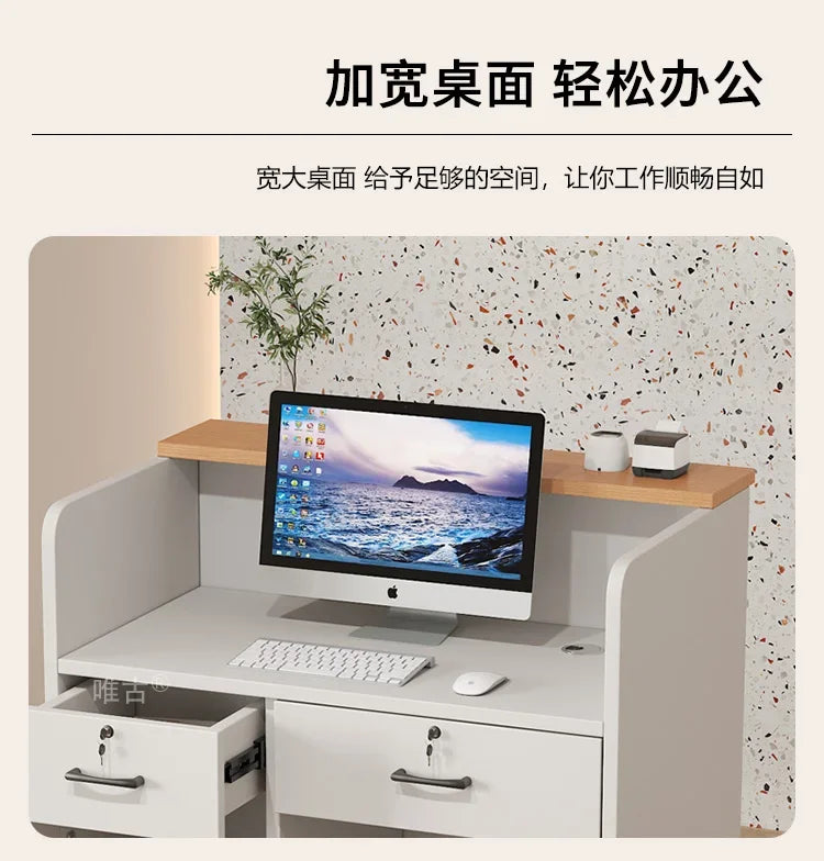 Salon Hairs Reception Desk For Modern Salon Professional Bar Counter Beauty Luxury Simple Resepsiyon Masası Commercial Furniture