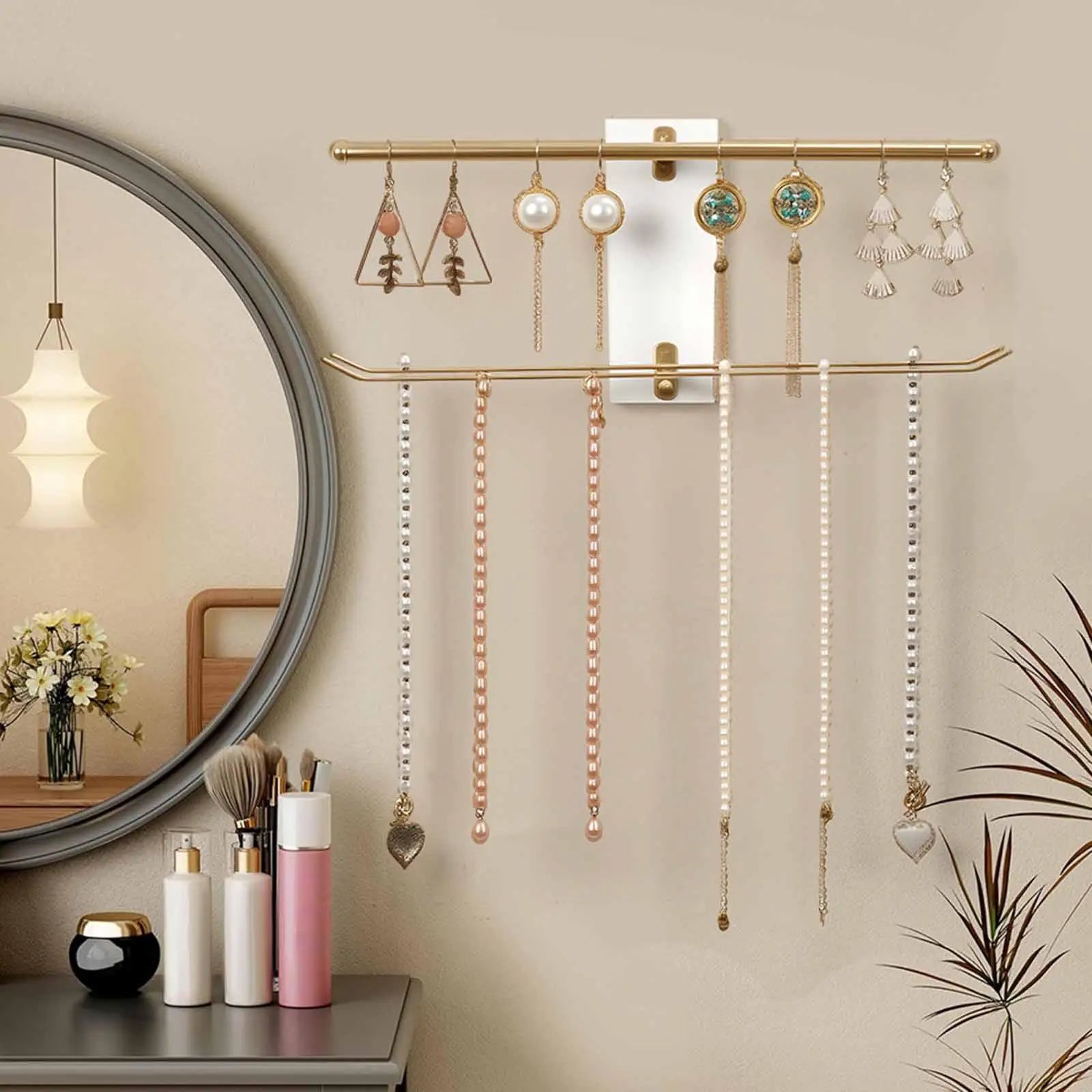 Wall Mounted Jewelry Organizer Hanging Organizer Large Capacity Women Gift Storage Holder Jewelry Hanger for Headband