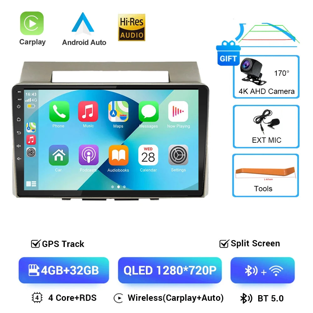 Car Radio Multimedia Player For Toyota Corolla Verso 2004-2009 2 Din 4G Carplay Wifi Navigation GPS Android Autoradio Head Unit