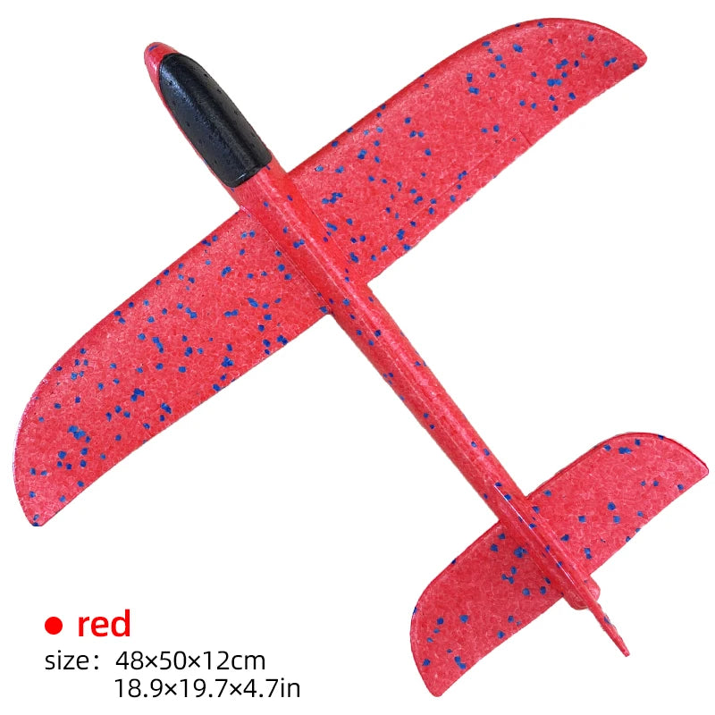 33/50CM Big Flash Glider Foam Plane Hand Throw Light Inertial AirPlane Outdoor Launch Fun of Kids Toys for Children Boys Gift