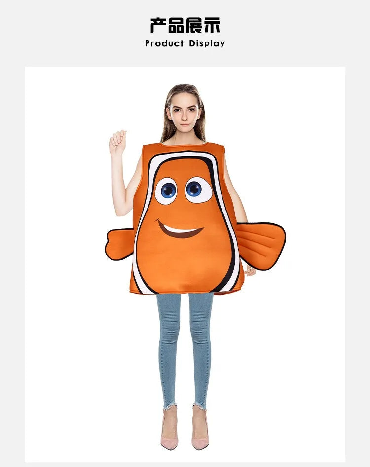 Find Nemo Clownfish Cospaly Costume Adult Anime Nemo And Dory Clown Fish Cosplay Halloween Christmas Party Funny Sponge Costume