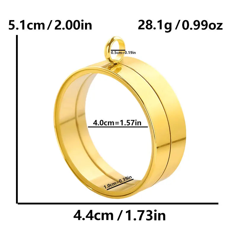 1Pc Stainless Steel Round Reliquary Photo Coin Holder Locket Pendant Openable Glass Cremation Urn Relicario Colgantes Jewelry